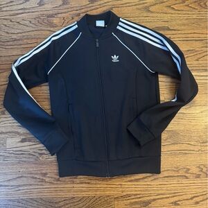 Adidas Black Jacket with White Accents